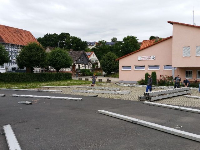 Zeltaufbau
